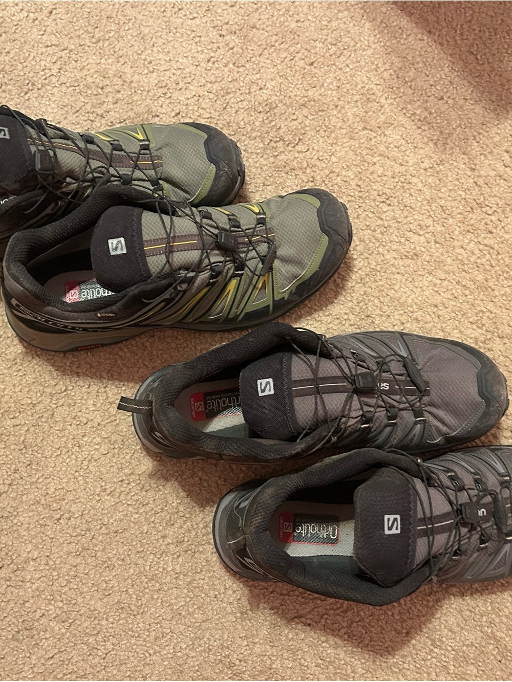 Salomon Men's Trail Shoes in Olive Green and Black
